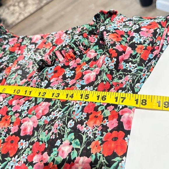Zara Women’s V-Neck Floral Print Multi Sheer Tiered Maxi Dress Sz XS - Picture 11 of 13